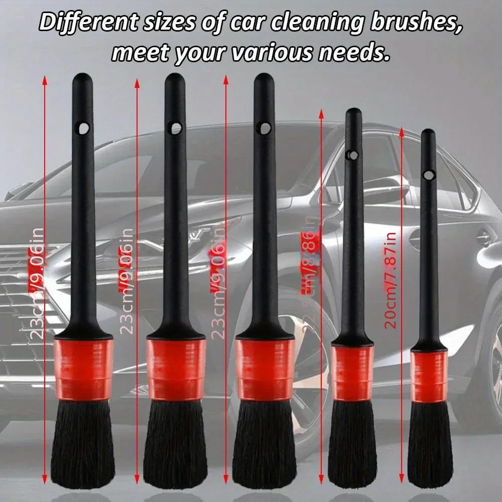 Automotive Interior Detailing Brush Set