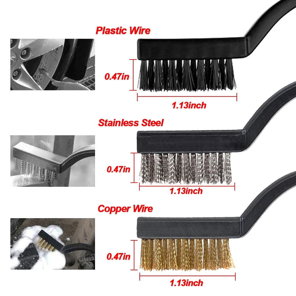 Automotive Interior Detailing Brush Set