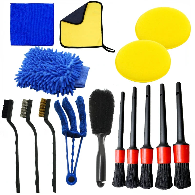 Automotive Interior Detailing Brush Set